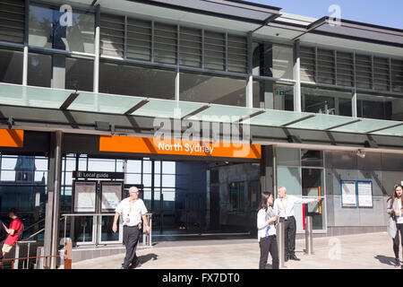 North Sydney railway station in Australia Stock Photo