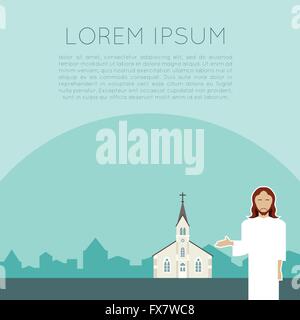 Catolic church banner5 Stock Vector