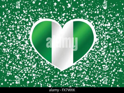 Nigeria flag themes idea design Stock Vector