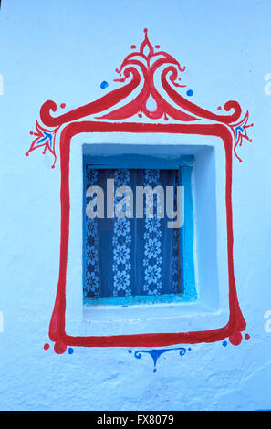 Morocco, Atlantic coast, Asilah village, blue Stock Photo