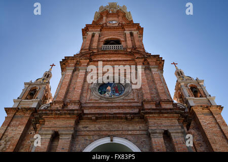 Facade of Our Lady of Guadalupe in Puerto Vallarta Mexico Stock Photo