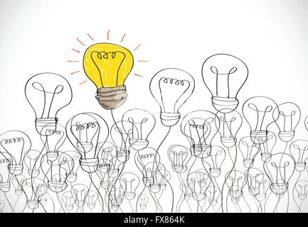 Idea concept light bulb Stock Vector