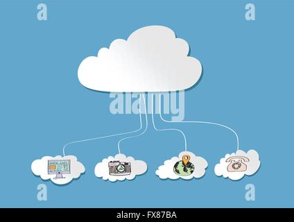 Abstract clouds icon design for website and social networks Stock Vector