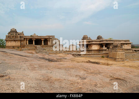 Shiva Temples on Hemakuta Hill, Hampi, Karnataka, India. Sacred Center.