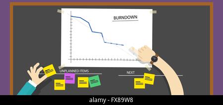 scrum agile methodology software development Stock Vector