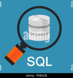 sql structured query language database search data code Stock Vector