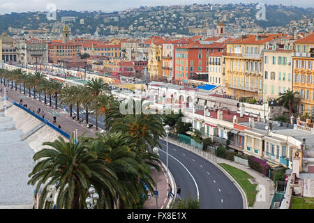 Nice, Promenade des Anglais from above, France Stock Photo