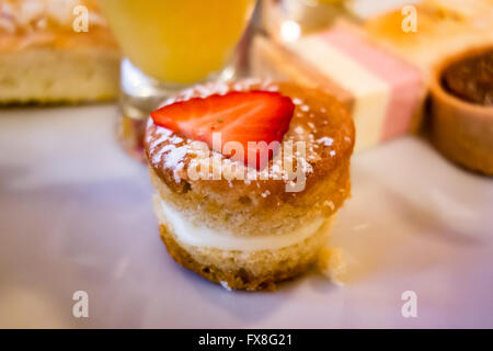 Afternoon tea served at the Capital Hotel in Central London. Stock Photo