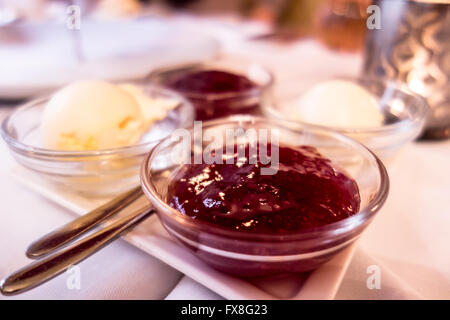 Afternoon tea served at the Capital Hotel in Central London. Stock Photo