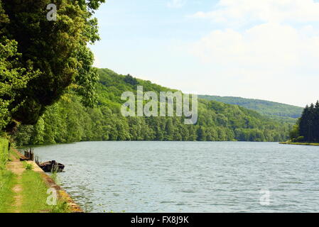View over the river Meuse at blaimont in Belgium Stock Photo