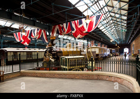 Gladstone train at The National Railway Museum, York, UK Stock Photo