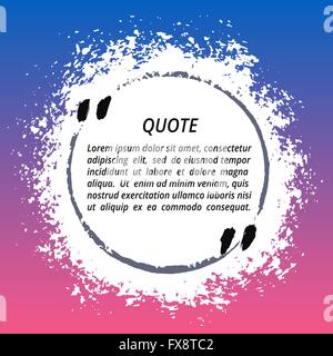 Round Vector Quote Box from Paint Stock Vector