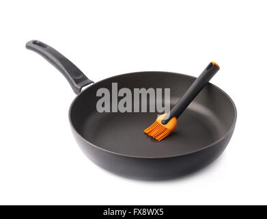 Silicone oil brush in a pan isolated Stock Photo