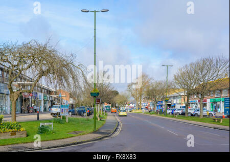 Main shops along The Street in Rustington, West Sussex, England ,UK. Stock Photo