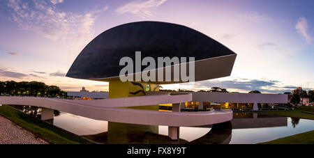 Oscar Niemeyer Museum in Curitiba, Brazil. Stock Photo