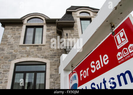 Newly constructed houses in Kingston, Ont., on Nov. 18, 2015. Stock Photo