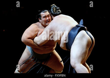 Kawasaki, Japan. 13th Apr, 2016. Kotoshogiku Sumo : 1st Grand Sumo Tournament Kawasaki Furusato Basho in Kawasaki, Japan . Credit:  Sho Tamura/AFLO SPORT/Alamy Live News Stock Photo