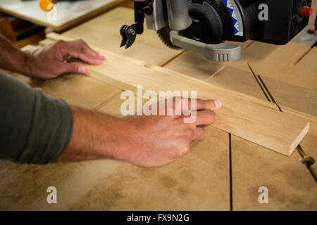 Carpenter working on his craft Stock Photo