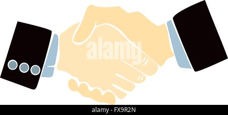 Handshake illustration Stock Vector