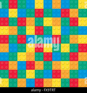 Building toy bricks. Seamless pattern Stock Vector