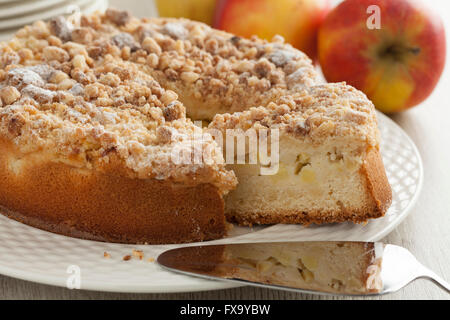 Fresh baked homemade apple cake Stock Photo