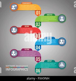 Software development paper infographics Stock Vector Image & Art - Alamy