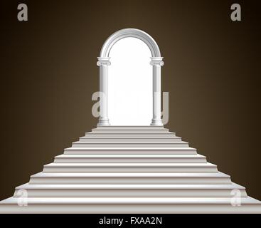 Staircase and arch Stock Vector