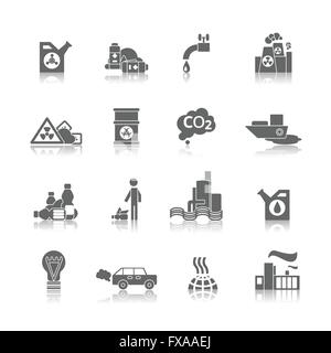 water pollution contamination icons set vector Stock Vector Image & Art ...