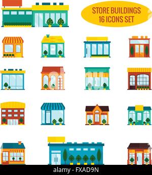 cute building icons set Stock Vector Image & Art - Alamy