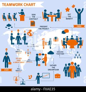 Teamwork infographic set Stock Vector