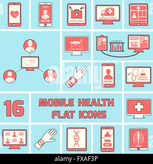 Health monitoring line icons collection. Vitality, Biometrics ...