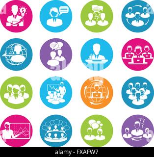 Set of people profile round icons vector illustration graphic design ...