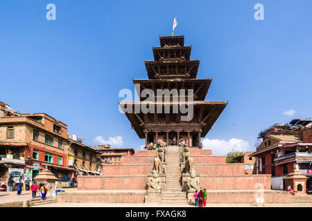The Nyatapola Temple, Bhaktapur, Kathmandu, Nepal Stock Photo