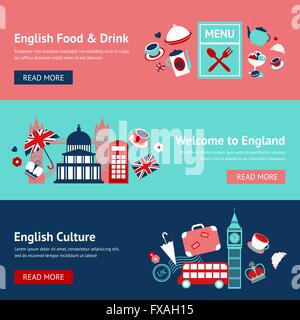 England banner set Stock Vector