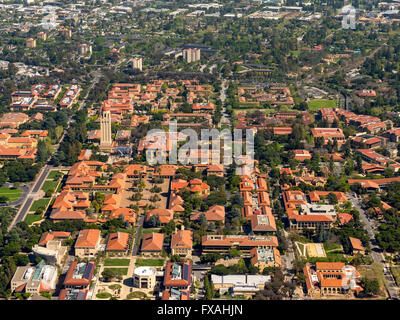 University Campus Stanford University with Hoover Tower, Palo Alto, California, Silicon Valley, California, USA Stock Photo