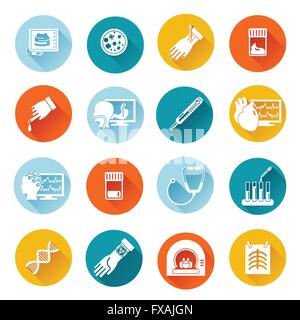 Medical tests icons collection is a vector illustration with editable ...