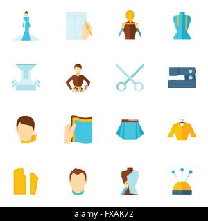 Business Clothes Icon Set. Flat Design With Long Shadow. Vector ...