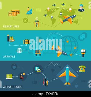 Airport Banners Set Stock Vector Image & Art - Alamy
