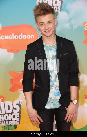 Celebrities attend Nickelodeon's 2016 Kids' Choice Awards at The Forum.  Featuring: Hampus Where: Los Angeles, California, United States When: 12 Mar 2016 Stock Photo