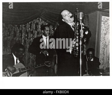An undated photo of jazz saxophonist Lester Young circa 1950. Stock Photo