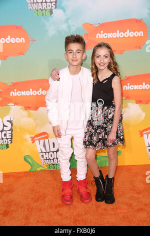 Celebrities attend Nickelodeon's 2016 Kids' Choice Awards at The Forum.  Featuring: Guests Where: Los Angeles, California, United States When: 12 Mar 2016 Stock Photo