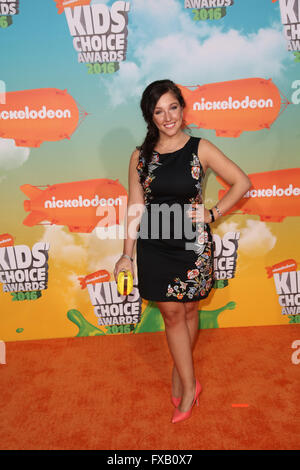 Celebrities attend Nickelodeon's 2016 Kids' Choice Awards at The Forum.  Featuring: Guest Where: Los Angeles, California, United States When: 12 Mar 2016 Stock Photo