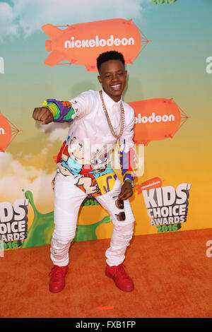 Celebrities attend Nickelodeon's 2016 Kids' Choice Awards at The Forum.  Featuring: Silento Where: Los Angeles, California, United States When: 12 Mar 2016 Stock Photo