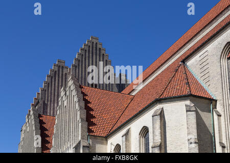 Copenhagen, Denmark - April 11, 2016: Exterior detail photograph of Grundtvigs Church