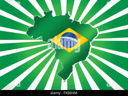 Brazil flag theme idea design Stock Vector