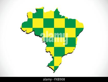 Brazil flag theme idea design Stock Vector