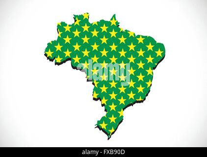 Brazil flag theme idea design Stock Vector