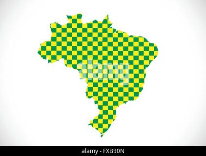 Brazil flag theme idea design Stock Vector