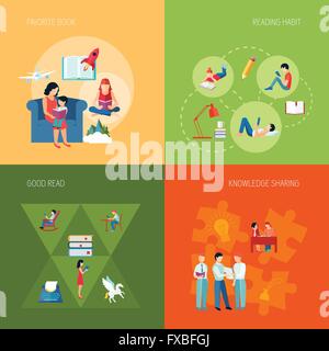 Reading People Set Stock Vector Image & Art - Alamy