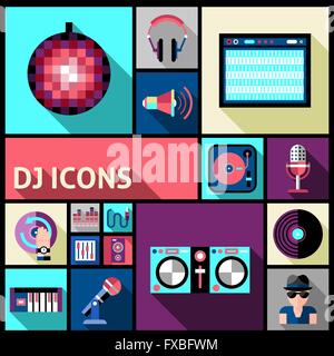 DJ icon set Stock Vector Image & Art - Alamy